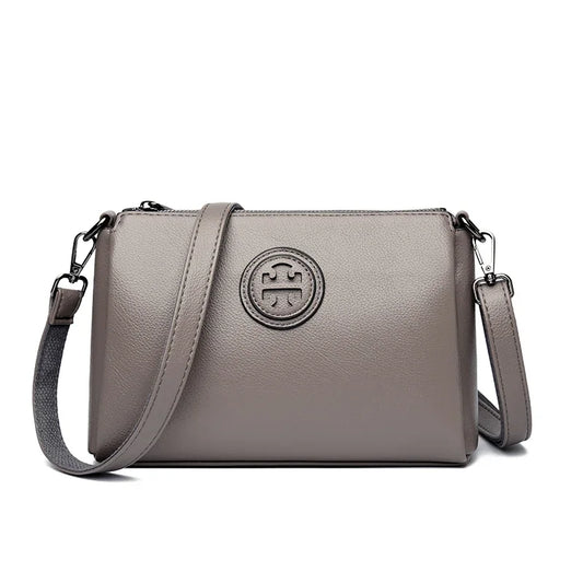 Versatile PU Crossbody Bag for Women Stylish High Quality Brand Design Zipper Solid Color Pattern Casual Daily Use Shoulder Bag
